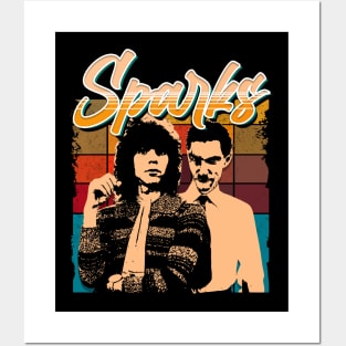 Mens Womens Sparks Vintage Look Fan Design Posters and Art